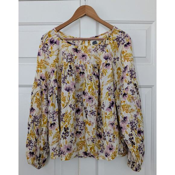 Old Navy Floral Boho Peasant Blouse - Picture 1 of 7